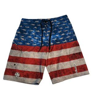 Pelagic Fishing Shorts Board Shorts Men's Size 30 Swim Surf American